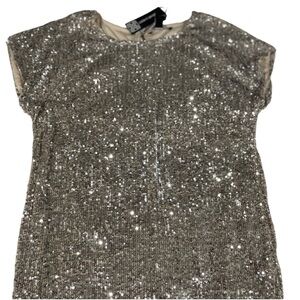 Cable and Gauge Silver Sequin Top S/P NEW
